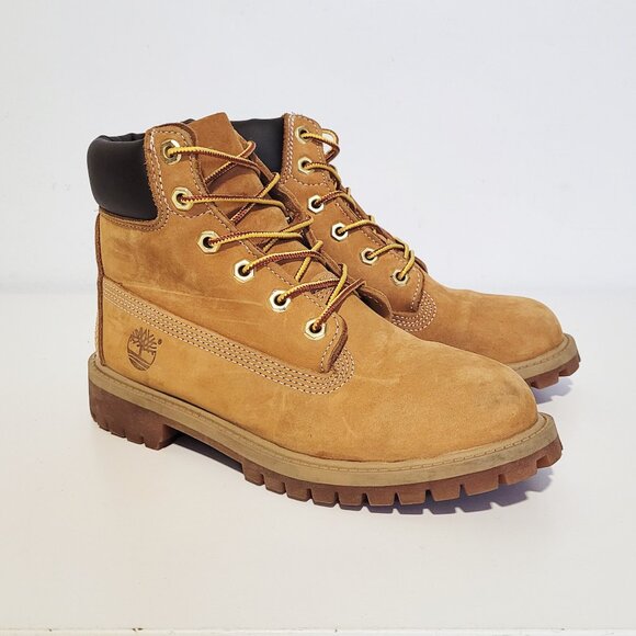 Timberland Wheat Nubuck Leather Booties in Natural - Size 4 - Picture 1 of 10